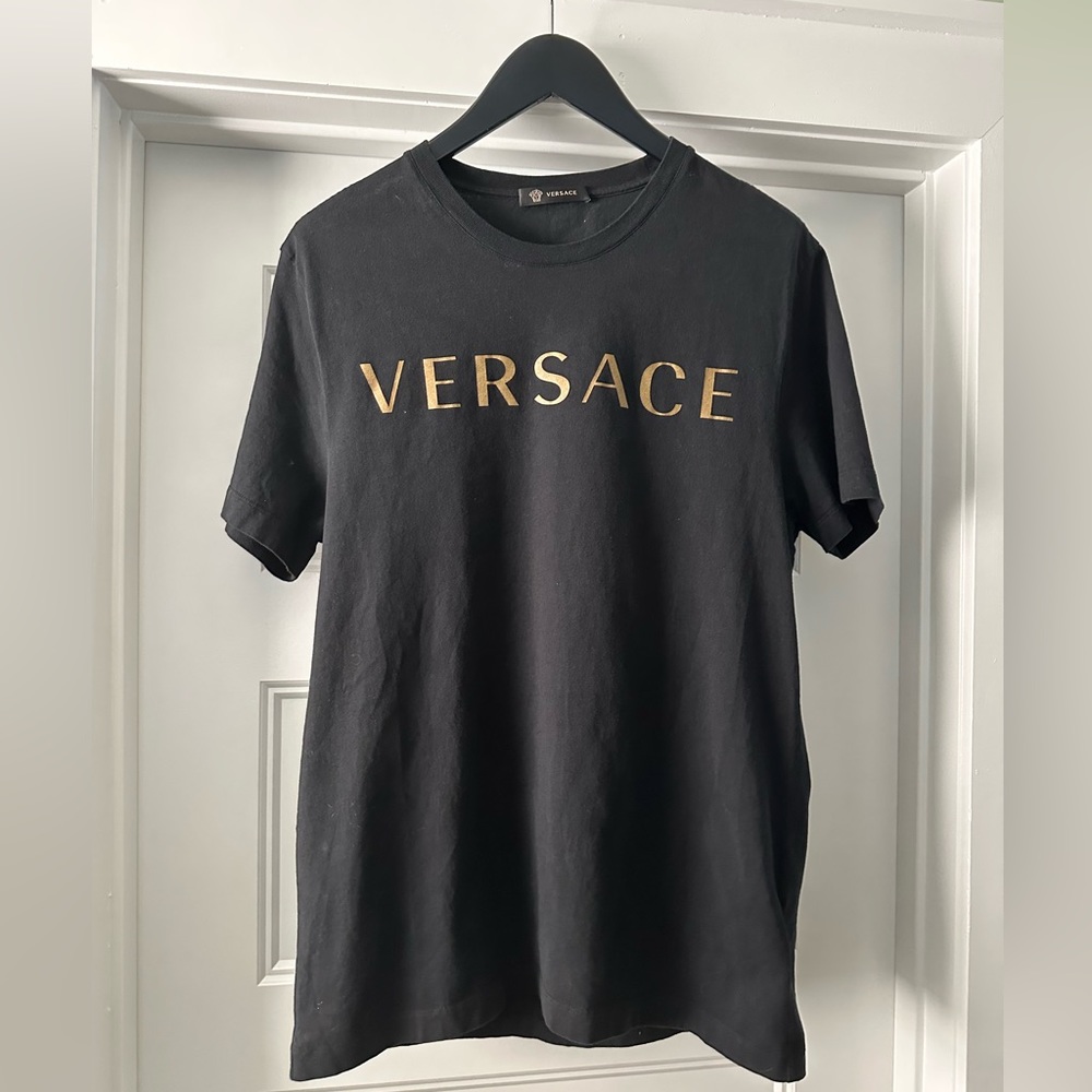 Versace Black Logo T-Shirt L
